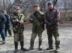 Активные участники кинологических мероприятий-В.Б.Братухин, А.А.Вирфель и А.А.Никифоров.
